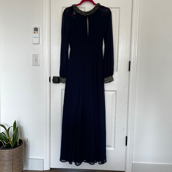 Gorgeous navy blue dress with crystals - Picture 1 of 5
